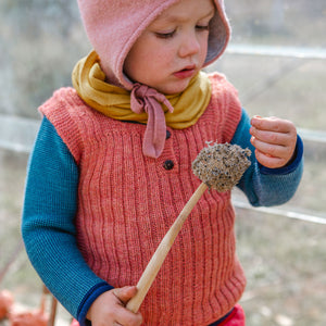 Rico Vest - 100% Baby Alpaca - Rust Melange (4-6y) *Last Ones!