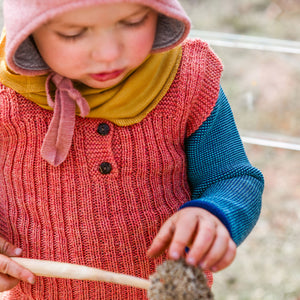 Rico Vest - 100% Baby Alpaca - Rust Melange (4-6y) *Last Ones!