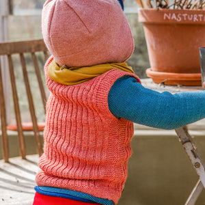 Rico Vest - 100% Baby Alpaca - Rust Melange (4-6y) *Last Ones!