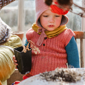 Rico Vest - 100% Baby Alpaca - Rust Melange (4-6y) *Last Ones!