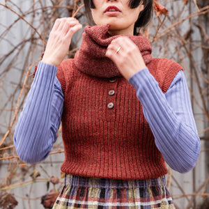 Reversible Double Knit Loop Scarf in Baby Alpaca (Adults) *Returning Soon