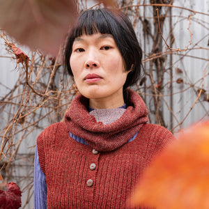 Reversible Double Knit Loop Scarf in Baby Alpaca (Adults) *Returning Soon