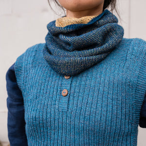 Reversible Double Knit Loop Scarf in Baby Alpaca (Adults)