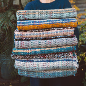 100% Random Recycled Wool Blanket/Rug - Large (183x150cm)