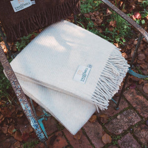 Diagonal Weave Throw - Recycled/Virgin Wool Blend (183x150cm)