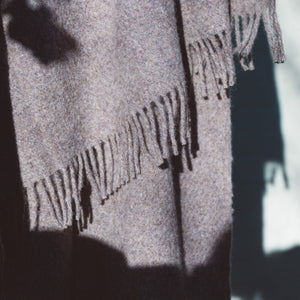 Diagonal Weave Throw - Recycled/Virgin Wool Blend (183x150cm)