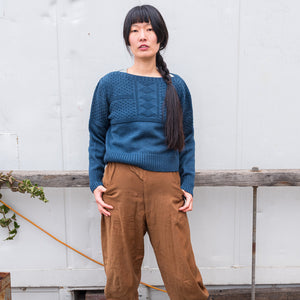 Unisex Fisherman's Gansey - Organic Indigo Dyed (S-XL)