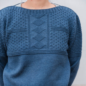 Unisex Fisherman's Gansey - Organic Indigo Dyed (S-XL)