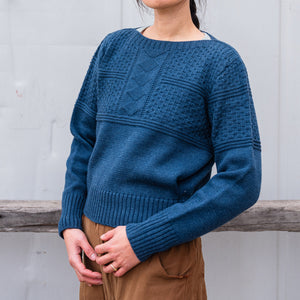 Unisex Fisherman's Gansey - Organic Indigo Dyed (S-XL)
