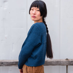 Unisex Fisherman's Gansey - Organic Indigo Dyed (S-XL)