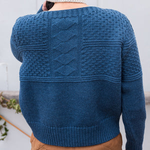 Unisex Fisherman's Gansey - Organic Indigo Dyed (S-XL)