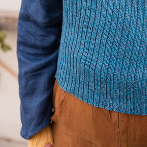 Women's Rico Vest - 100% Baby Alpaca - Light Peacock (S-L)