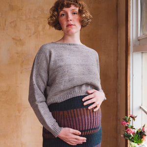 Moss Crop Jumper - Alpaca/Merino Tweed - Oxalis
