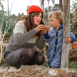 Women's Gansey Sweater - 100% Highland Wool - Stripe (S-L) *Returning 2026