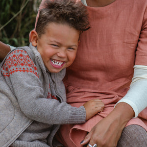 Kirsten Dress in 100% Linen - Taverna Pink Clay (L-XL) *Last One!