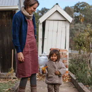 Mamiko Apron Dress - 100% Linen - Cinnamon Dust (Women S-XL)