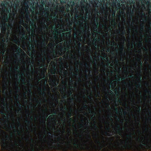 Women's High Waisted Knitted Rib Leggings - 100% Baby Alpaca - Forest Green Melange (S-XL)