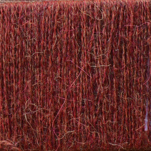 Women's High Waisted Knitted Rib Leggings - 100% Baby Alpaca - Rust Melange (S-XL)