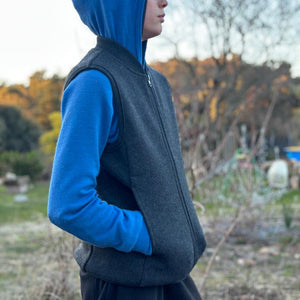 Boiled Wool Zip Vest (1-10y+)