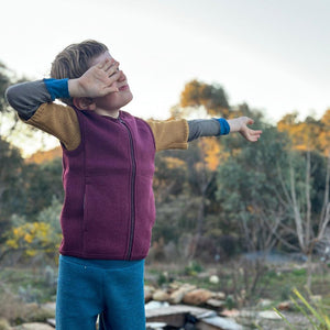 Boiled Wool Zip Vest (1-10y+)