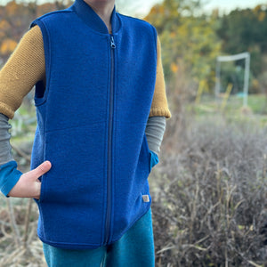 Boiled Wool Zip Vest (1-10y+)