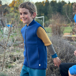 Boiled Wool Zip Vest (1-10y+)
