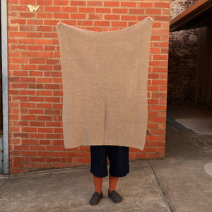 Heirloom Alpaca Baby Blanket - Porridge (90x90cm)