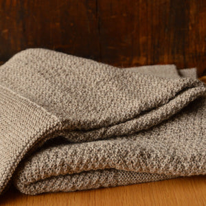 Heirloom Alpaca Baby Blanket - Porridge (90x90cm)