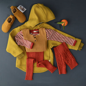 Child's Long Sleeve Top - 100% Organic Merino - Stripes (1-12yrs)