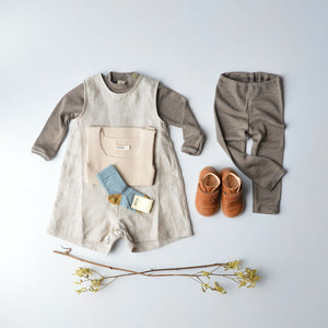 Baby Leggings - Organic Wool/Silk - Walnut (0-2y)