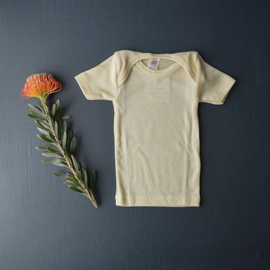 Engel, Baby Merino/Silk T-shirt Natural - Woollykins, Australia