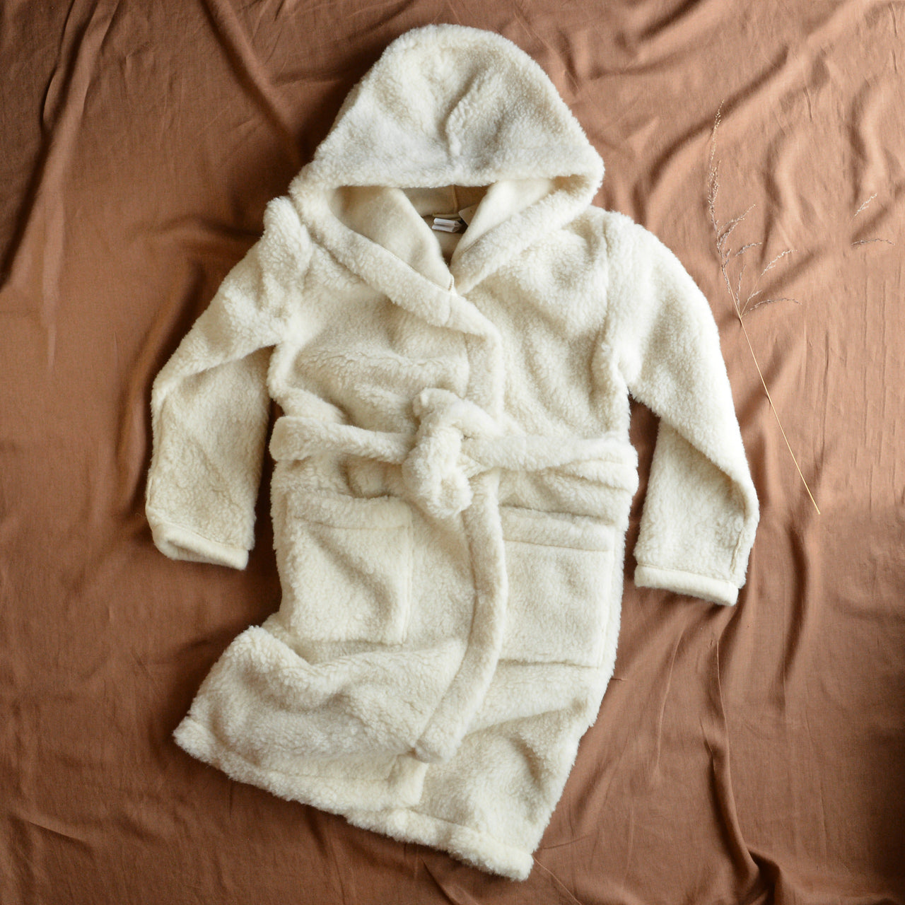 Bath Robe - 100% Wool - Natural (Adults S, M, L)