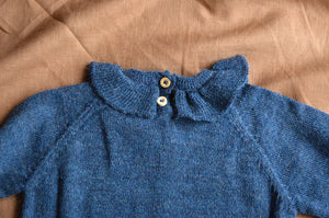 Ruffle Dress - 100% Alpaca - Indigo Blue (18m-5y)