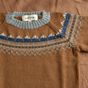 Mountain Sweater - 100% Baby Alpaca - Camel (18m-8y)