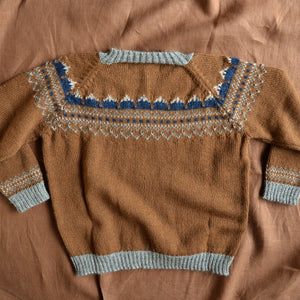 Mountain Sweater - 100% Baby Alpaca - Camel (18m-8y)
