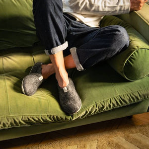 Mel Slipper - Wool Felt - Dark Grey (Adults 36-38) *Retired colour