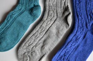 Cable Knit Socks - 100% Organic Wool (Adults 36-41) *Returning 2026