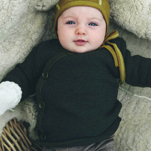 Organic Merino Baby Jacket - Cassis/Rose (3m-4y) *Retired Colour