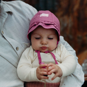 Emma Baby Sun Bonnet - 100% Organic Cotton - UV40 (1-12m)