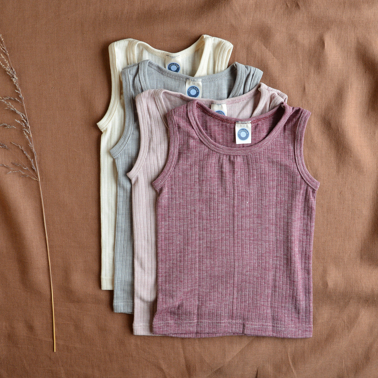 Child's Sleeveless Vest - Organic Cotton/Wool/Silk (1-12y)