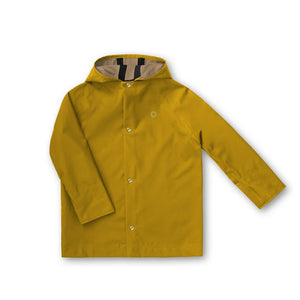 Yellow recycled rain coat for kids by fairechild available from Woollykins Australia New Zealand