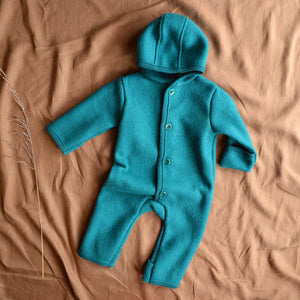 Boiled Wool Overalls with Hood - Pacific (3-4y) *Retired Colour