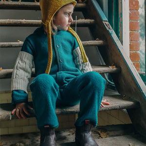 Boiled Wool Overalls with Hood - Pacific (3-4y) *Retired Colour