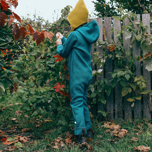 Boiled Wool Overalls with Hood - Pacific (3-4y) *Retired Colour