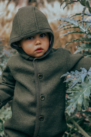 Boiled Wool Overalls with Hood (0-4y) *New AW25/26!