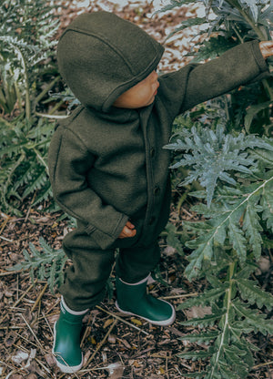 Boiled Wool Overalls with Hood (0-4y) *New AW25/26!