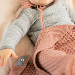 Honeycomb Baby Blanket in Organic Merino Wool (100x80cm)