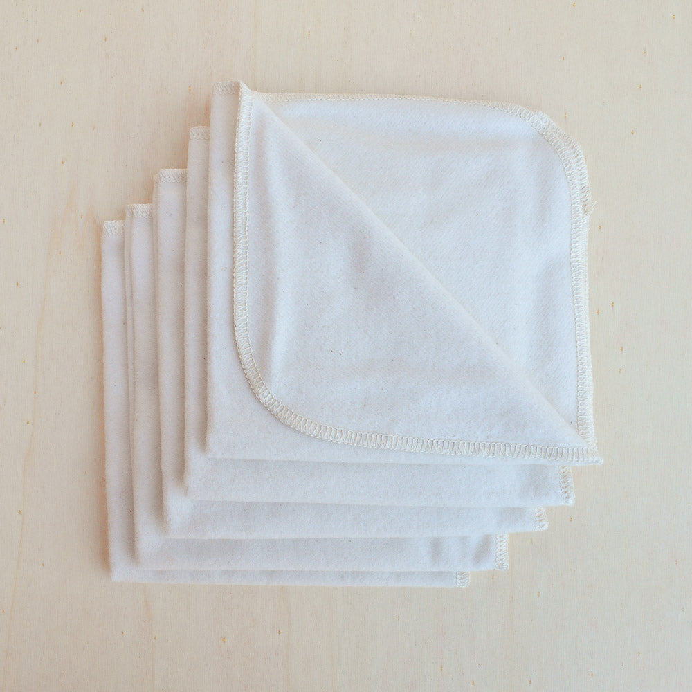 Nappy Liners - Brushed Organic Cotton (5 pack) *Currently NA