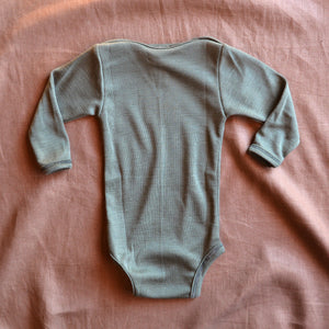 Baby Bodysuit Long Sleeve - Organic Merino/Silk (3m-3y) *Retired Colours