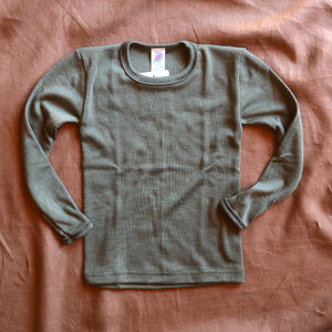 Child's Long Sleeve Top - Organic Merino/Silk (1-14y)
